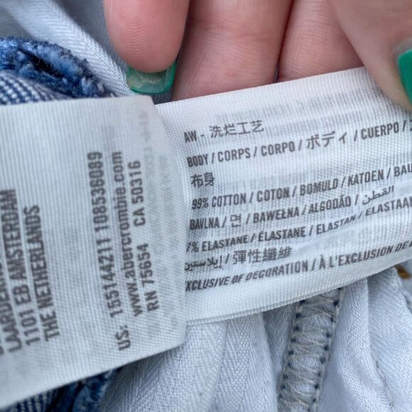 Abercrombie & Fitch the ankle straight ultra high rise size 8 short medium wash - Picture 6 of 6